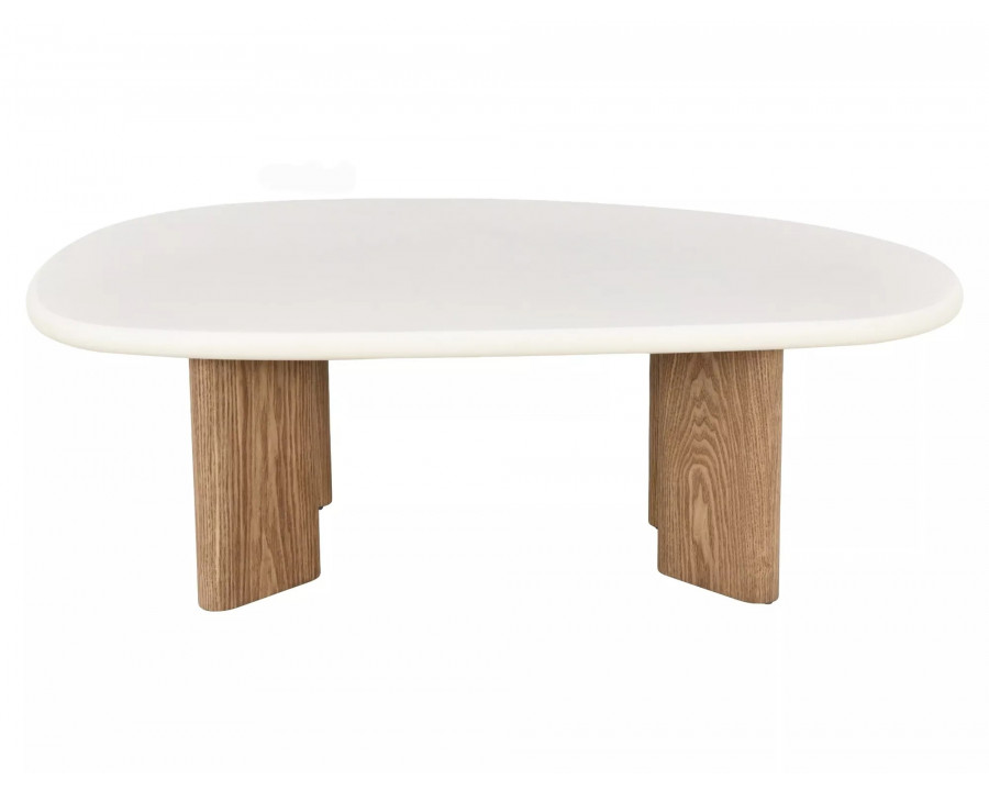 Стіл журнальний кавовий Alpen 130×80 см Екрю / Дуб