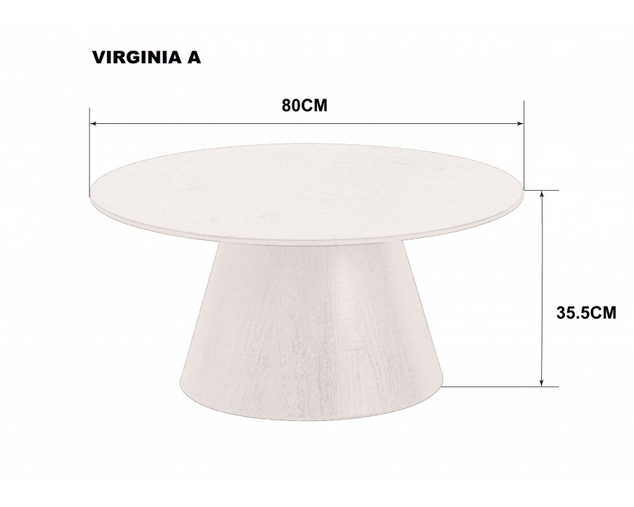 Журнальний столик VIRGINIA A Чорний глянець / Коричневий мат 80 x 35,5 см.