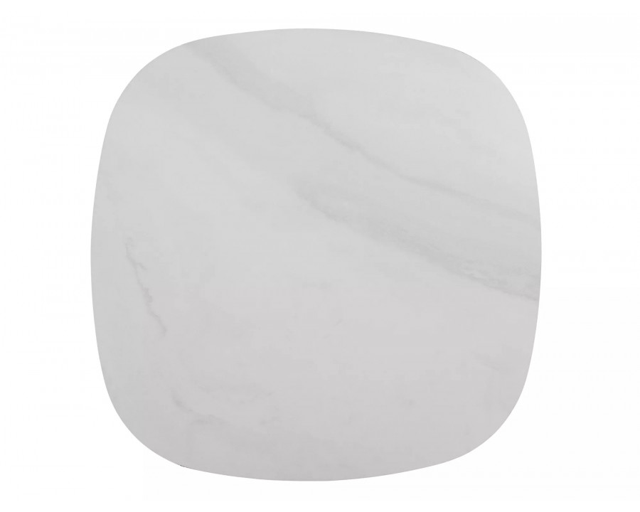 Стіл журнальний кавовий Stella C 48×48 см Білий / Мідь