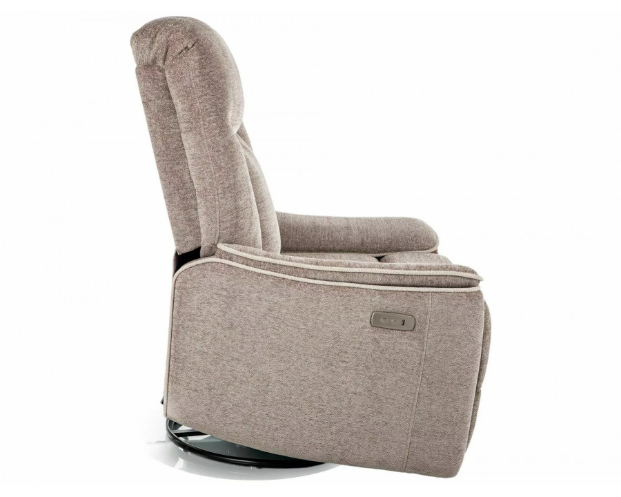 Крісло реклайнер електричне Odys Raven Темно-бежева тканина / Чорний каркас