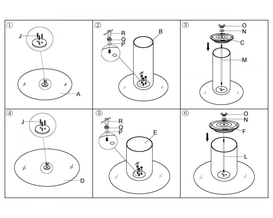Журнальний столик KENTUCKY Сіре скло / Кольорові (к-кт)