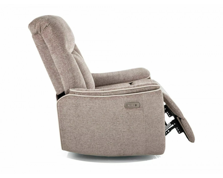 Крісло реклайнер електричне Odys Raven Темно-бежева тканина / Чорний каркас