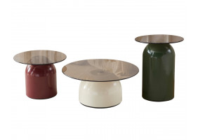 Журнальний столик KENTUCKY Сіре скло / Кольорові (к-кт)