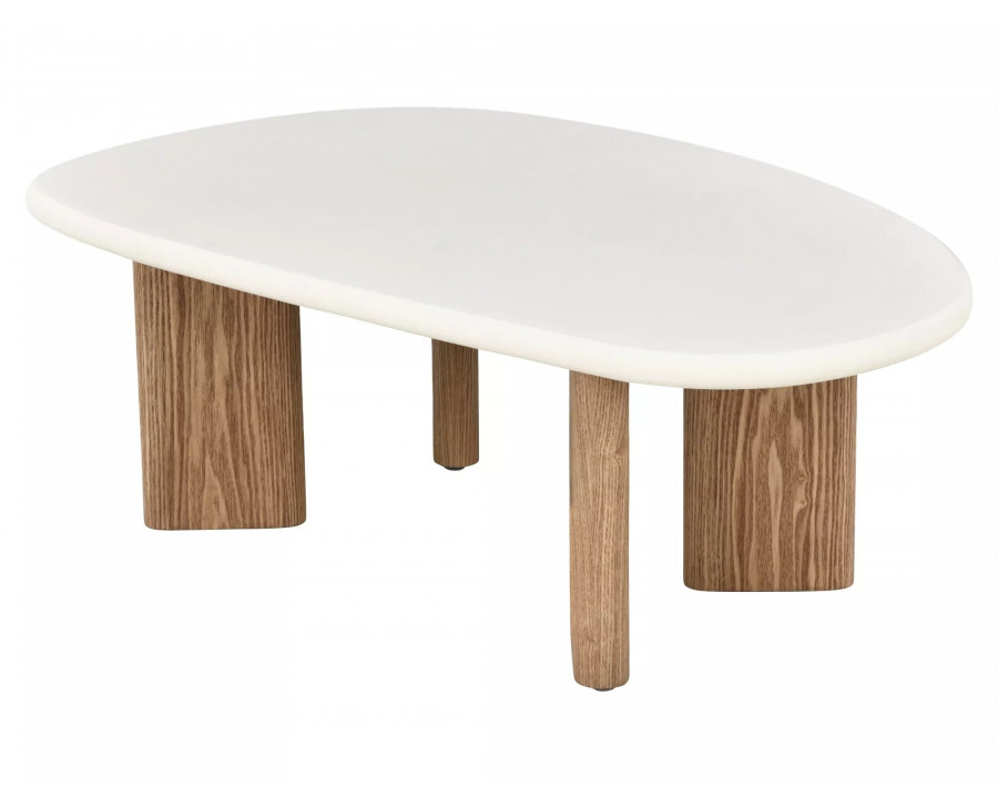 Стіл журнальний кавовий Alpen 130×80 см Екрю / Дуб