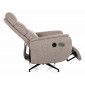 Крісло реклайнер електричне Fenix Raven Темно-бежева тканина / Чорний каркас