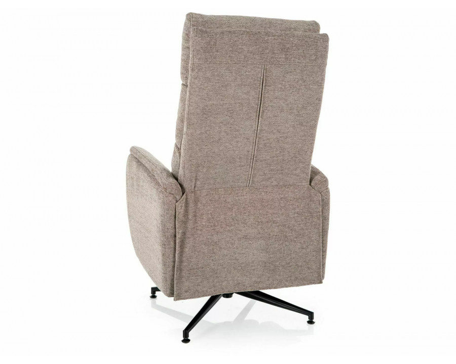 Крісло реклайнер електричне Fenix Raven Темно-бежева тканина / Чорний каркас