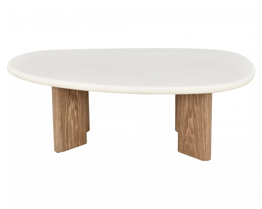 Стіл журнальний кавовий Alpen 130×80 см Екрю / Дуб