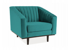 Крісло ASPREY 1 VELVET бірюза BLUVEL 85 / венге ASPREY1VTU85
