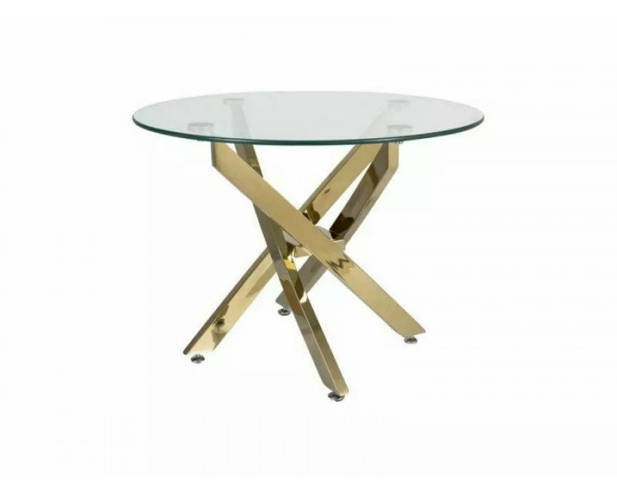 Журнальний столик AGIS A Прозорий / Золотий Діаметр 60x45 AGISAZL