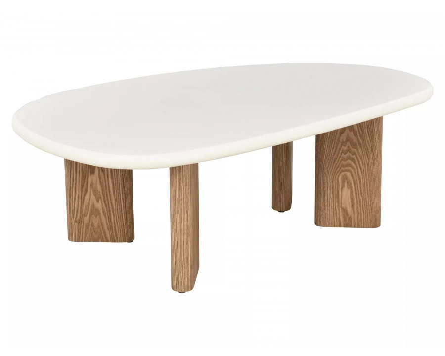 Стіл журнальний кавовий Alpen 130×80 см Екрю / Дуб