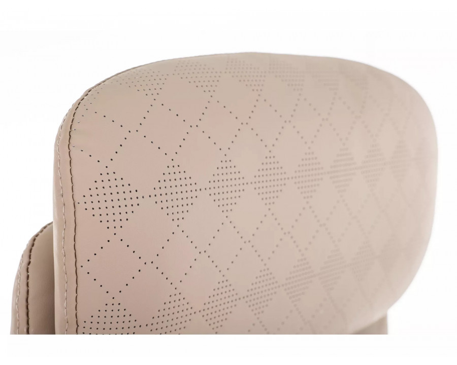 Крісло офісне комп'ютерне поворотне Q-05 Бежева екошкіра / Хром каркас