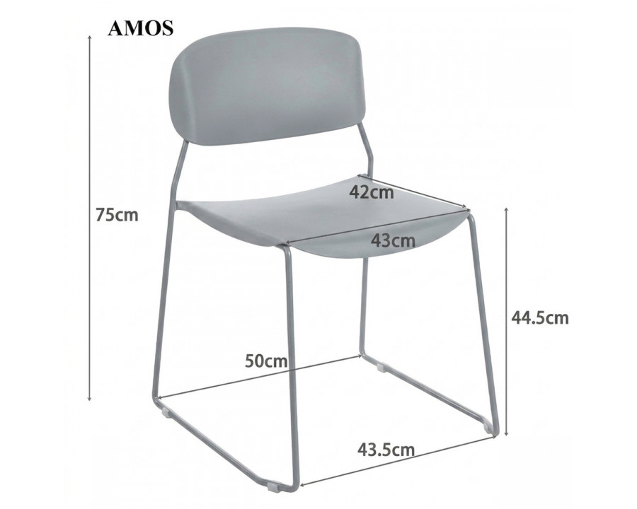 Стілець офісний AMOS сірий