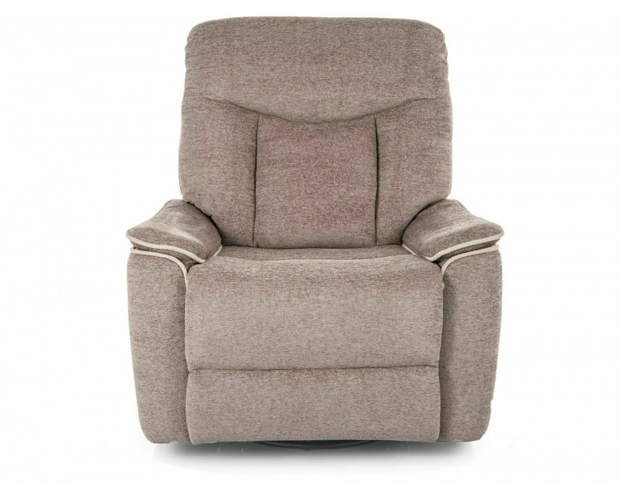 Крісло реклайнер електричне Odys Raven Темно-бежева тканина / Чорний каркас