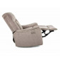 Крісло реклайнер електричне Odys Raven Темно-бежева тканина / Чорний каркас
