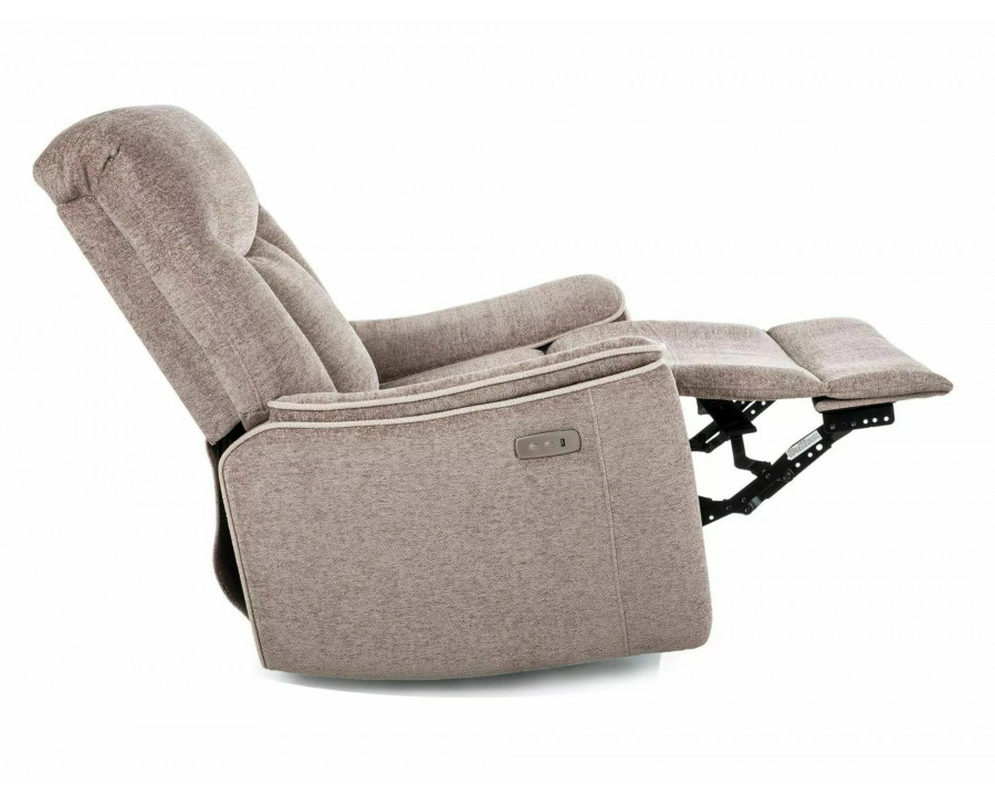 Крісло реклайнер електричне Odys Raven Темно-бежева тканина / Чорний каркас