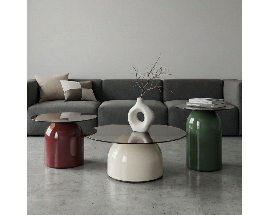 Журнальний столик KENTUCKY Сіре скло / Кольорові (к-кт)