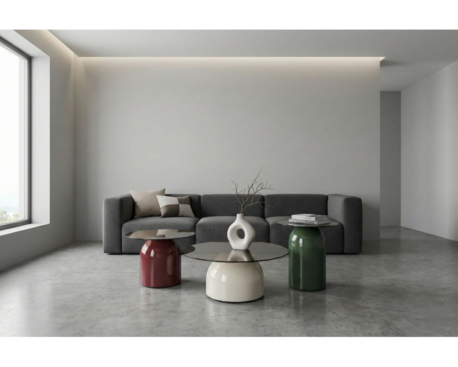 Журнальний столик KENTUCKY Сіре скло / Кольорові (к-кт)