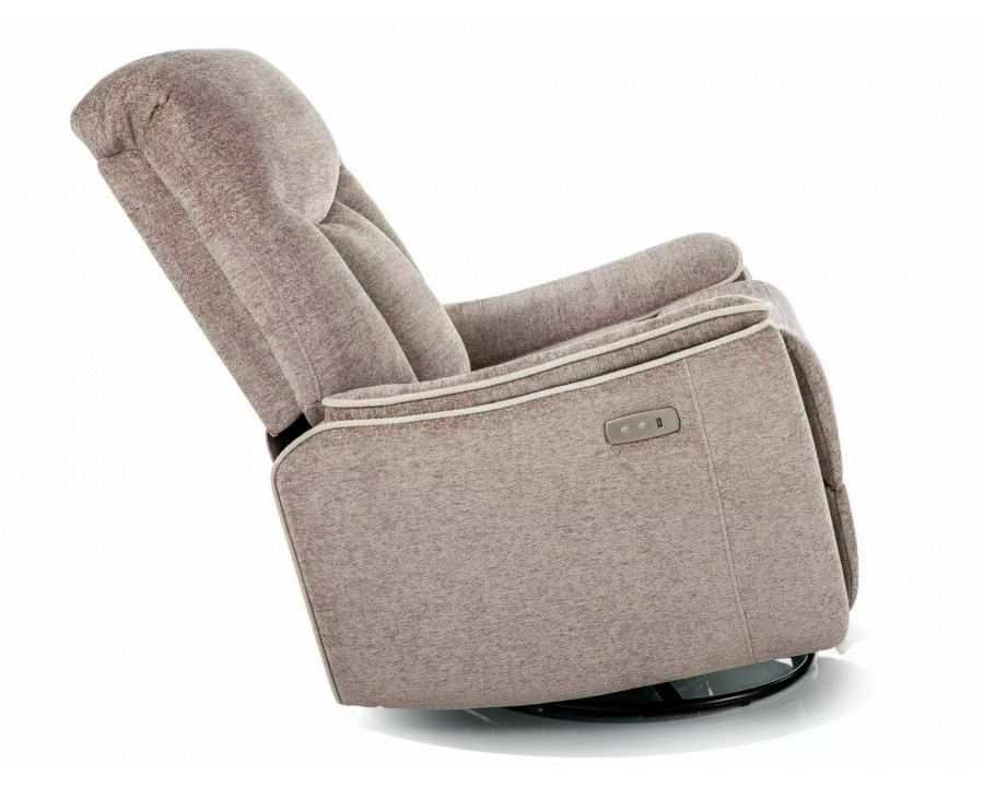 Крісло реклайнер електричне Odys Raven Темно-бежева тканина / Чорний каркас