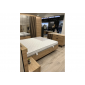 Ліжко двоспальне (каркас) Таллі / Tally 160 з м'яким ізголів'ям Дуб артизан/антрацит 160x200 см.