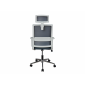 Крісло комп'ютерне поворотне WIND сіре/сіре/білий каркас