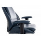 Крісло офісне комп'ютерне поворотне Q-092 Темно-синя екошкіра / Чорний каркас