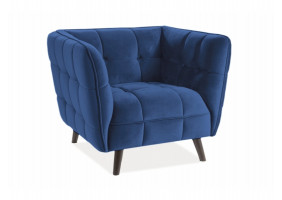Крісло CASTELLO 1 VELVET синій BLUVEL 86 / венге