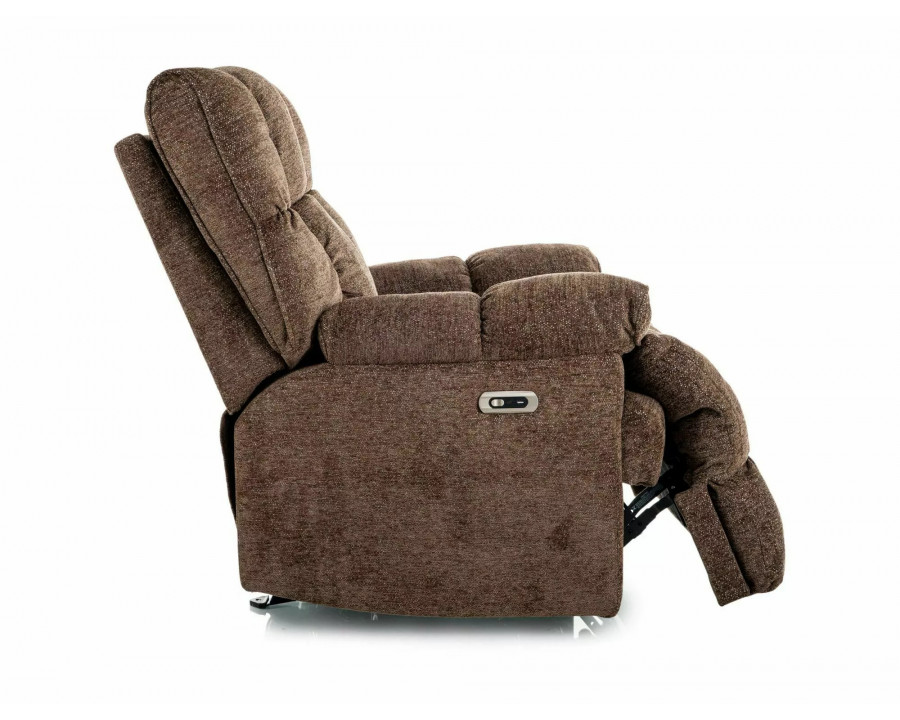 Крісло реклайнер електричне Homer Raven Капучіно тканина / Чорний каркас