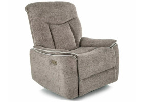 Крісло реклайнер електричне Odys Raven Сіра тканина / Чорний каркас