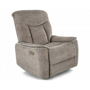 Крісло реклайнер електричне Odys Raven Сіра тканина / Чорний каркас