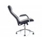 Крісло офісне комп'ютерне поворотне Q-05 Чорна екошкіра / Хром каркас