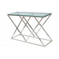 Журнальний стіл Zegna C 120х40 Прозорий / Срібний