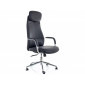 Крісло офісне комп'ютерне поворотне Q-05 Чорна екошкіра / Хром каркас