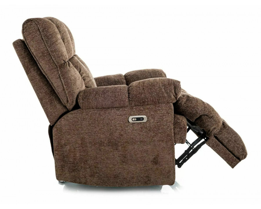 Крісло реклайнер електричне Homer Raven Капучіно тканина / Чорний каркас