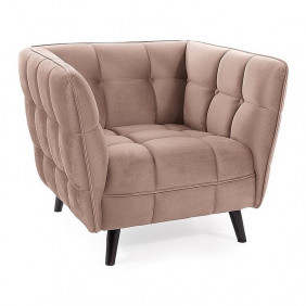 Крісло CASTELLO 1 VELVET темний беж/венге BL.40