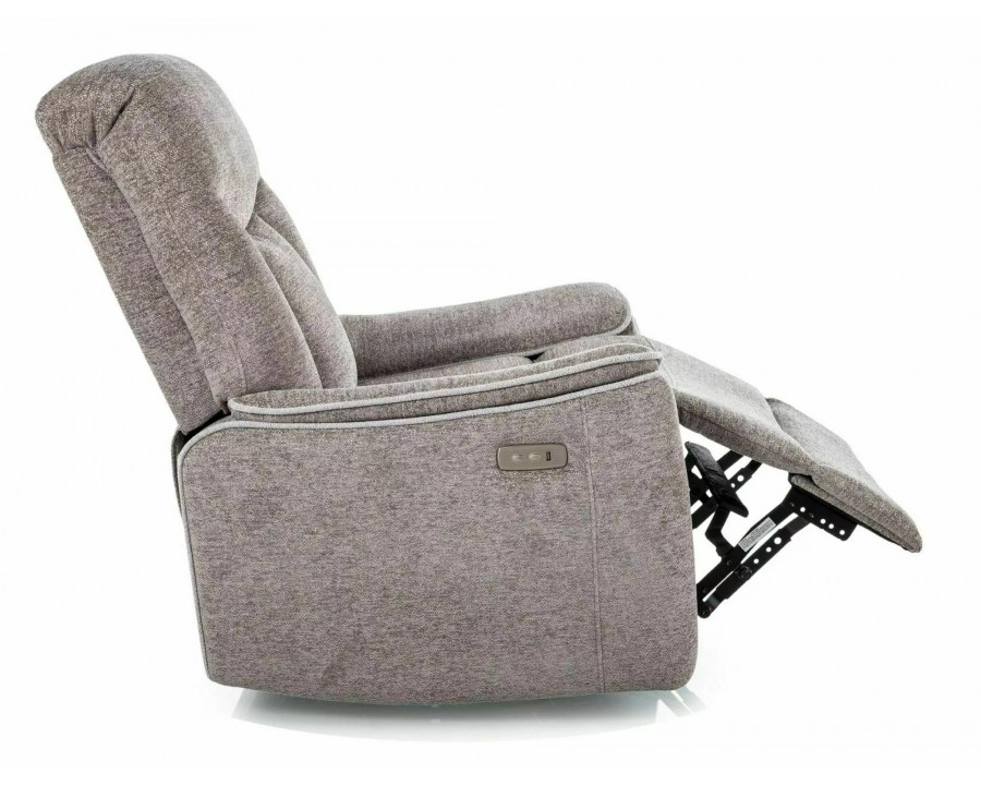 Крісло реклайнер електричне Odys Raven Сіра тканина / Чорний каркас