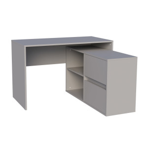 Cтіл письмовий кутовий TWIN K 120x60 Камінь Сірий