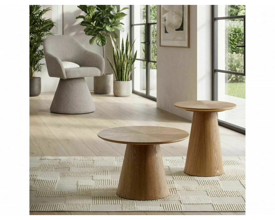 Стіл журнальний кавовий Angel ø45 см Дуб