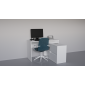 Cтіл письмовий кутовий TWIN B 120x60 Білий діамант