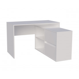 Cтіл письмовий кутовий TWIN B 120x60 Білий діамант