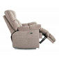 Крісло реклайнер електричне Homer Raven Темно-бежева тканина / Чорний каркас