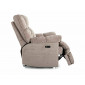 Крісло реклайнер електричне Homer Raven Темно-бежева тканина / Чорний каркас