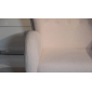 Крісло Каміла молочне сидіння Тканина 835x885x865 Метал ноги срібло