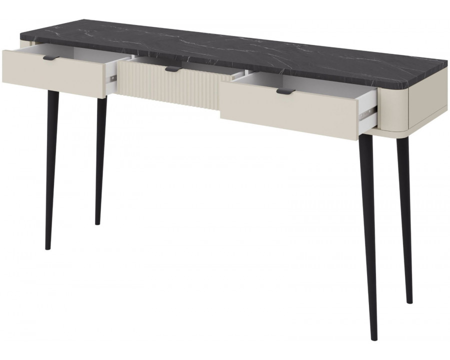 Туалетний столик MARLY REG 15 130х82х40 кашемір / горіх