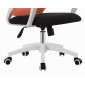 Комп'ютерне крісло POLO оранжеве/чорне/білий каркас