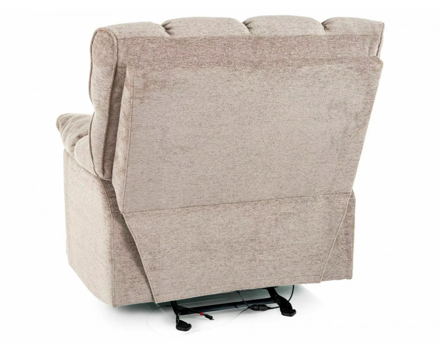 Крісло реклайнер електричне Homer Raven Темно-бежева тканина / Чорний каркас