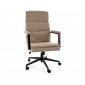 Крісло офісне комп'ютерне поворотне Q-090 Noelle Темно-бежева тканина / Чорний каркас