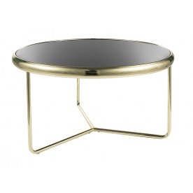 Журнальний столик SCARLET Чорний / Золото діаметр 74