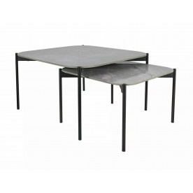 Журнальний столик STEP Сірий/Чорний 80x80, 60x60 (Комплект) STEPSZC80
