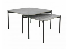 Журнальний столик STEP Сірий/Чорний 80x80, 60x60 (Комплект) STEPSZC80