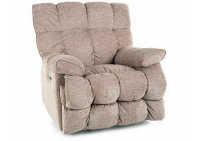 Крісло реклайнер електричне Homer Raven Темно-бежева тканина / Чорний каркас